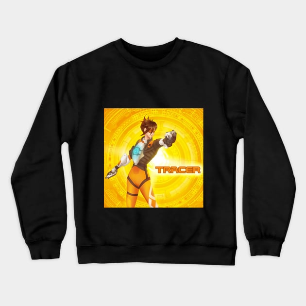 Tracer from Overwatch Crewneck Sweatshirt by LeslieC